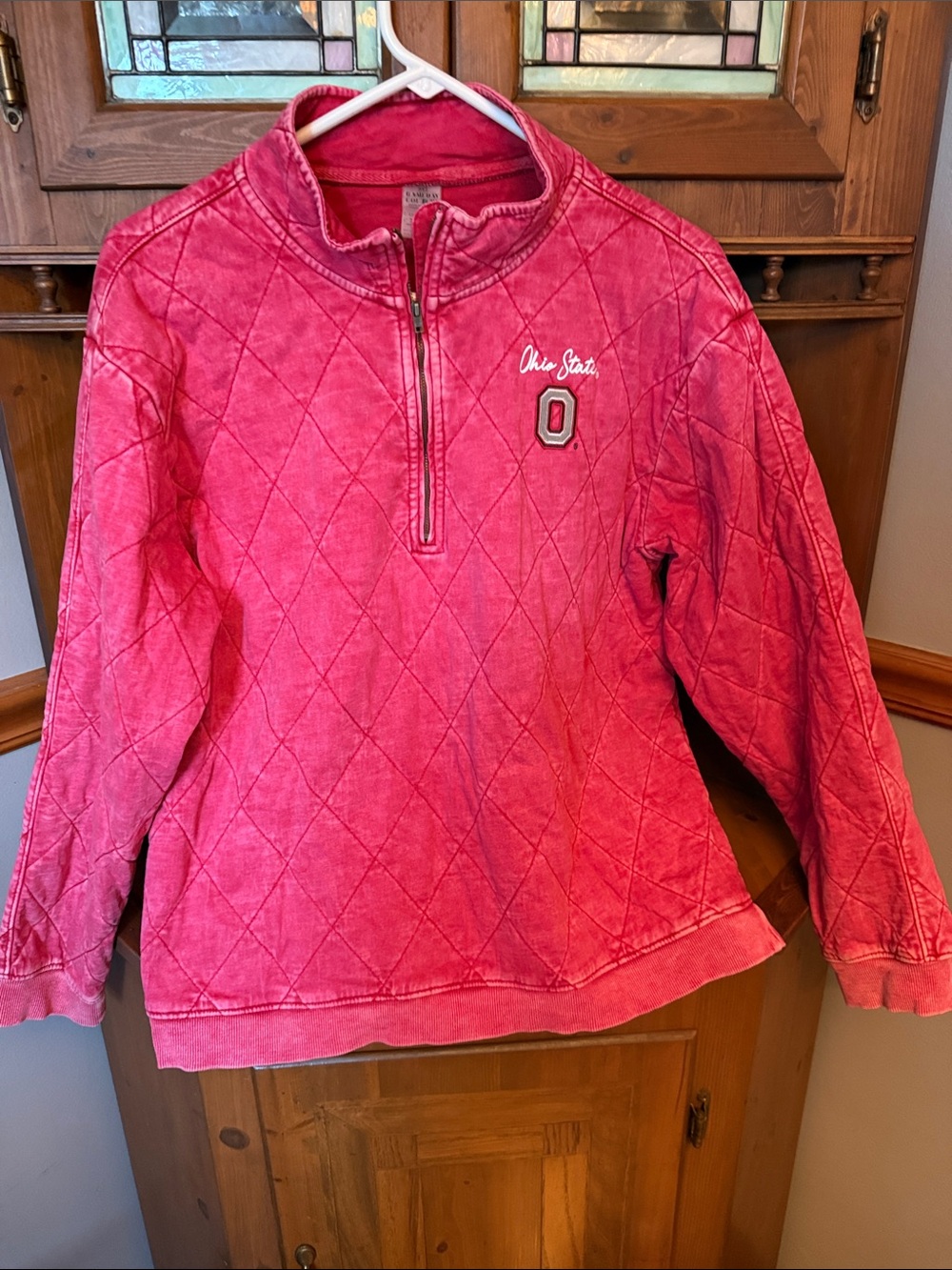 Gameday Couture Ohio State Buckeyes Quilted Quarter Zip Pullover sweatshirt L